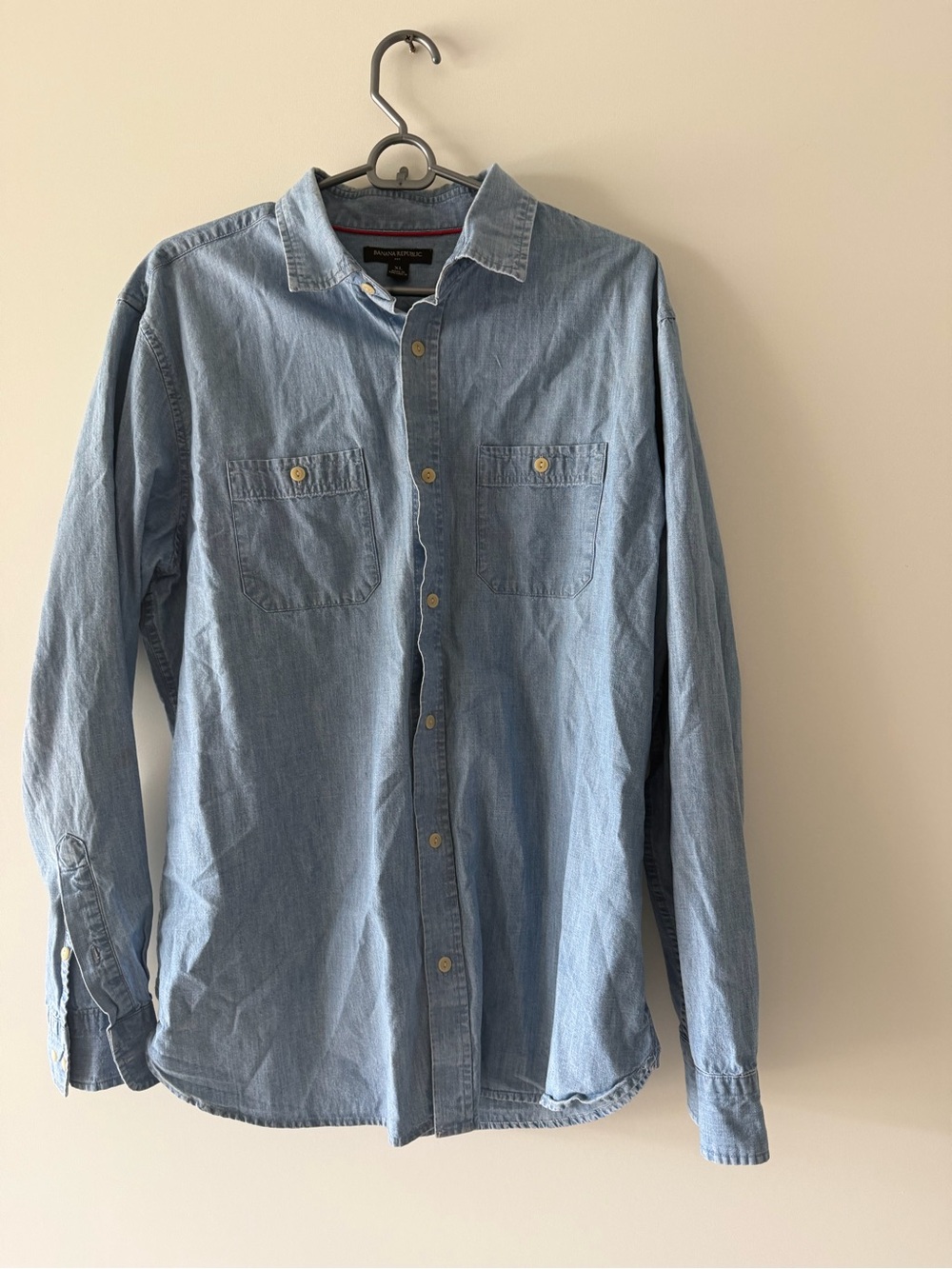 Banana Republic Light Blue Denim Button-Down Shirt
